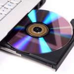 an optical drive on a laptop