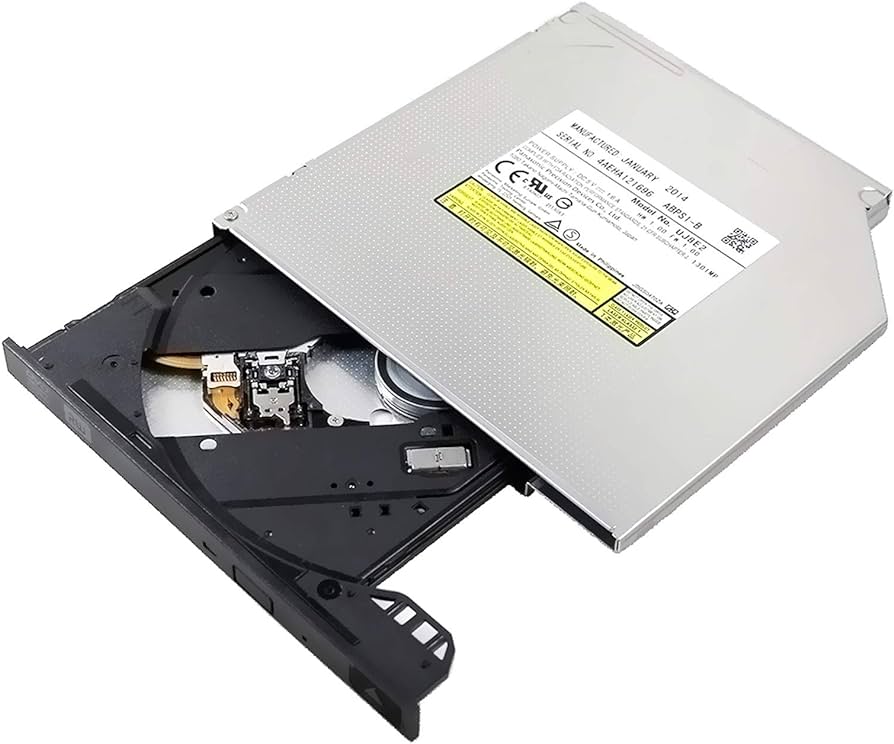 an optical drive on a laptop